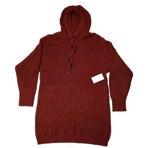 NEW SO Long Pullover Sweater Hoodie XS Cinnamon Rust Color Kohls 38 NWT Womens